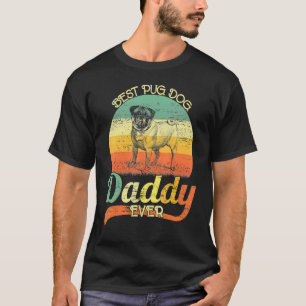 Best Pug Dad Ever American Flag 4th Of July 4 T-Shirt
