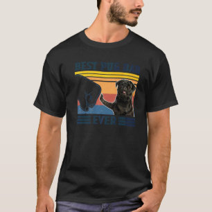 Best Pug Dad Ever Black Version Vintage Father Day T-Shirt