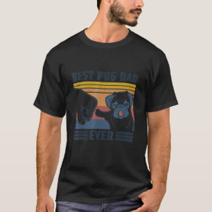 Best Pug Dad Ever Fist Pump Vintage Style T-Shirt