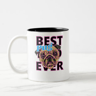 Best Pug Dad Ever Two-Tone Coffee Mug