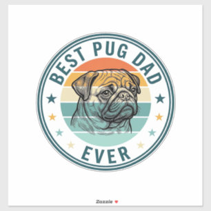 Best Pug Dad Ever Vintage Engraving Dog Shirt Desi