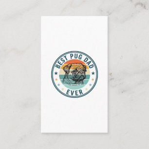 Best Pug Dad Ever Vintage Engraving Dog Shirt Desi Business Card