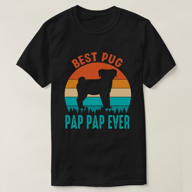 Best Pug PAP PAP EVER Vintage T-Shirt (Design Front)