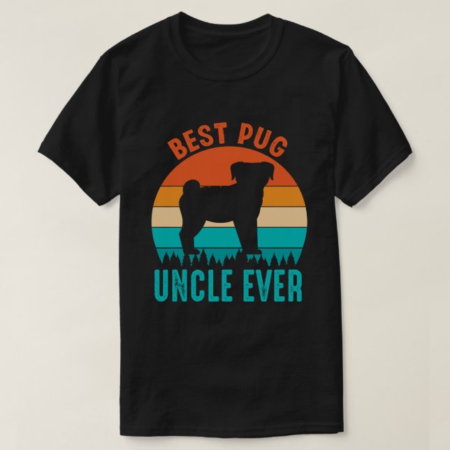Best Pug UNCLE EVER Vintage T-Shirt (Design Front)