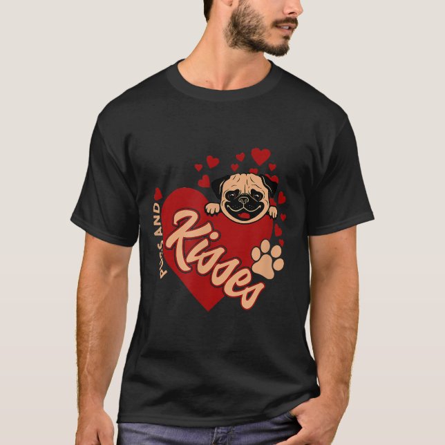Best Pug Valentines Heart Classic T-Shirt 503 (Front)
