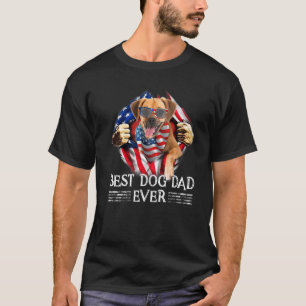 Best Puggle Dad Ever American Flag 4th Of July Men T-Shirt