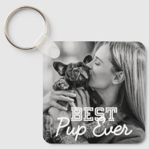 Best Pup Ever Modern Cool Stitch Pet Puppy Photo Key Ring