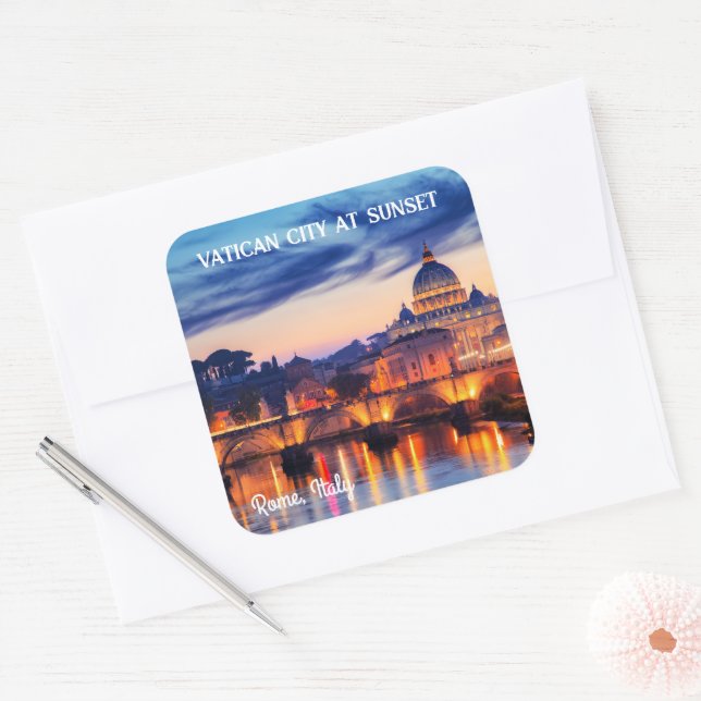 Best quiet places in italy  square sticker (Envelope)
