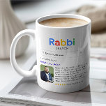 Best Rabbi Ever Search Result Photo & Message Coffee Mug<br><div class="desc">This funny "Rabbi Search" mug is a delightful and unique way to show your appreciation for the amazing rabbi in your life. With a playful "Rabbi Search" logo, it's as if your beloved spiritual leader has earned the title of "Best Rabbi Ever." The single search result proudly displays their name,...</div>