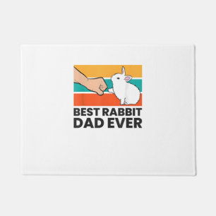 Best Rabbit Dad Ever Funny Rabbit Father Rabbit Bu Doormat