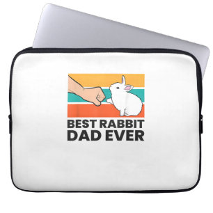 Best Rabbit Dad Ever Funny Rabbit Father Rabbit Bu Laptop Sleeve