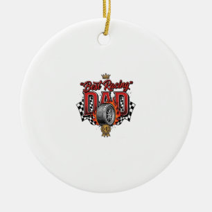Best Racing Dad Vintage Tire Father’s Day Ceramic Tree Decoration