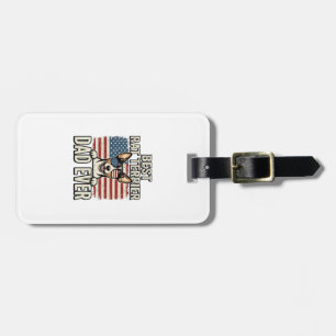 Best Rat Terrier Dad Ever Patriotic Dog Shirt Desi Luggage Tag