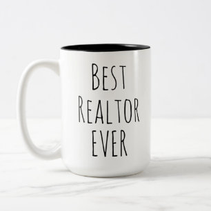 Best Realtor Ever Fun Birthday Appreciation Gift Two-Tone Coffee Mug