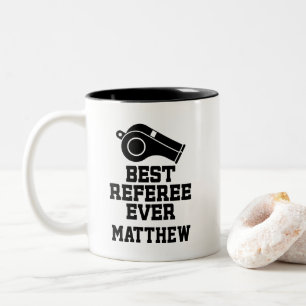 Best Referee Ever Personalised Two-Tone Coffee Mug