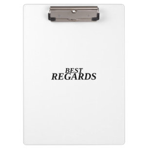 Best Regards Professional Clipboard