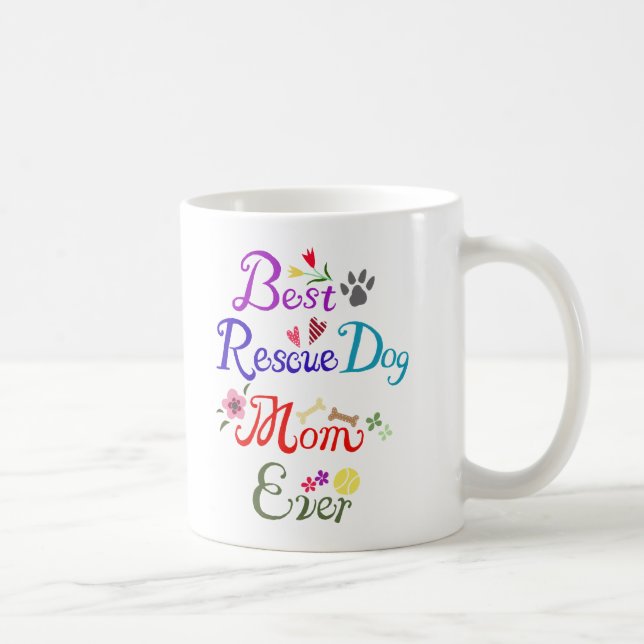 Best Rescue Dog Mum Ever Mug Happy Rescue dog Mug (Right)