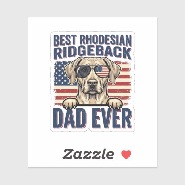 Best Rhodesian Ridgeback Dad Ever Vintage Dog Shir (Sheet)