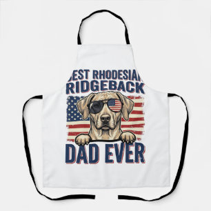 Best Rhodesian Ridgeback Dad Ever Vintage Dog Shir Apron