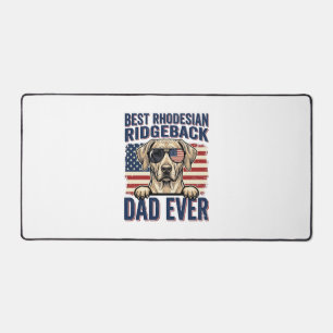 Best Rhodesian Ridgeback Dad Ever Vintage Dog Shir Desk Mat
