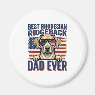 Best Rhodesian Ridgeback Dad Ever Vintage Dog Shir Magnet