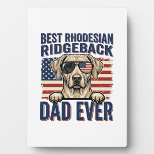 Best Rhodesian Ridgeback Dad Ever Vintage Dog Shir Plaque