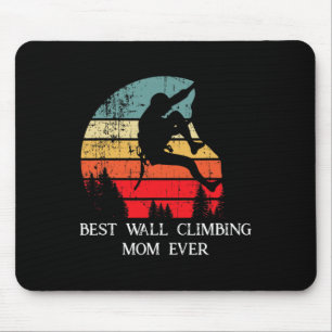Best Rock Climbing Mom Ever Cool Son Vintage Rock Mouse Mat