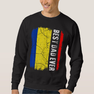 Best Romanian Dad Ever Romania Flag Father's Day Sweatshirt