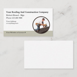 Best Roofing Construction Service Business Card