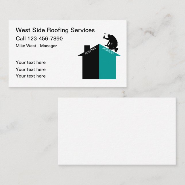 Best Roofing Service Business Cards (Front/Back)