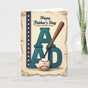 Best Rookie Dad Vintage Card