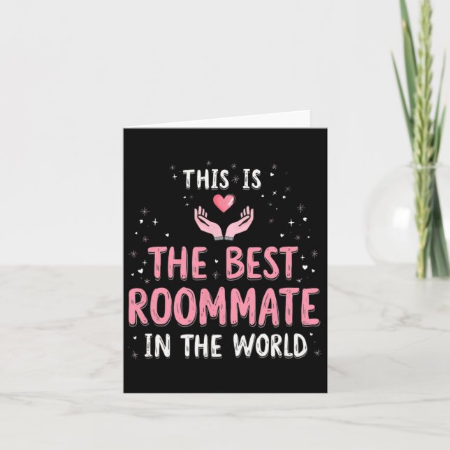 Best Roommate Ever Gift Idea Christmas Tee  Card (Front)