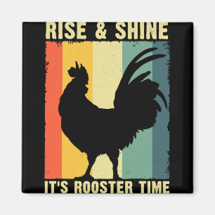 Best Rooster Design For Men Women Kids Chicken Roo Magnet