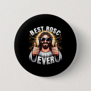 Best Rosc Ever Funny Easter Jesus Christian Doctor 6 Cm Round Badge