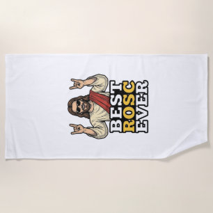 Best Rosc Ever Vintage Rock Hand Religious Shirt_1 Beach Towel