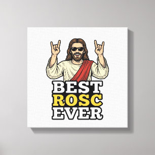 Best Rosc Ever Vintage Rock Hand Religious Shirt_1 Canvas Print