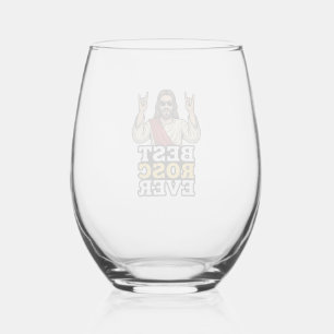 Best Rosc Ever Vintage Rock Hand Religious Shirt_1 Stemless Wine Glass
