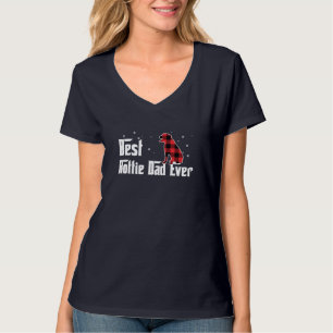 Best Rottie Dad Ever Red Plaid Christmas For Dog L T-Shirt