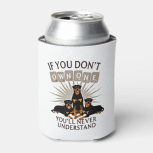 Best Rottweiler Art For Men Women Kids Rottie Rott Can Cooler