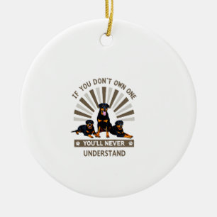 Best Rottweiler Art For Men Women Kids Rottie Rott Ceramic Tree Decoration