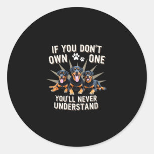 Best Rottweiler Art For Men Women Kids Rottie Rott Classic Round Sticker