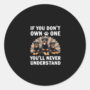 Best Rottweiler Art For Men Women Kids Rottie Rott Classic Round Sticker