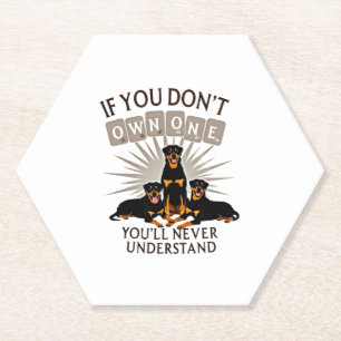 Best Rottweiler Art For Men Women Kids Rottie Rott Paper Coaster