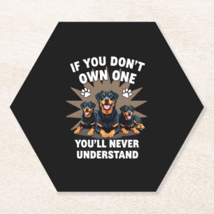 Best Rottweiler Art For Men Women Kids Rottie Rott Paper Coaster