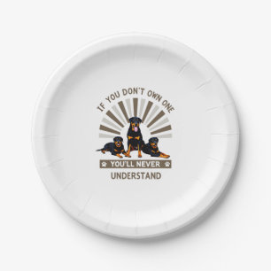 Best Rottweiler Art For Men Women Kids Rottie Rott Paper Plate