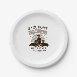 Best Rottweiler Art For Men Women Kids Rottie Rott Paper Plate