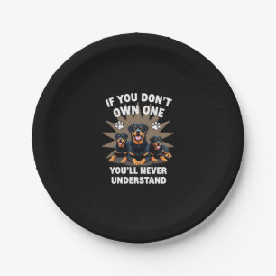 Best Rottweiler Art For Men Women Kids Rottie Rott Paper Plate