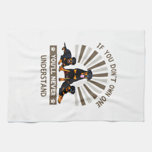 Best Rottweiler Art For Men Women Kids Rottie Rott Tea Towel