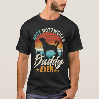 Best Rottweiler Daddy Ever Retro Vintage T-Shirt