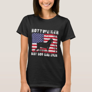 Best Rottweiler Dog Dad Ever American Flag Shirt G